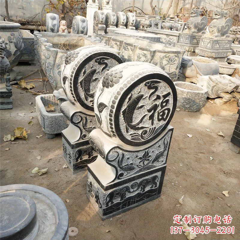 廊坊石雕门墩风水雕塑内容
