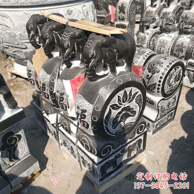 廊坊艺术精品,凤凰雕塑门墩
