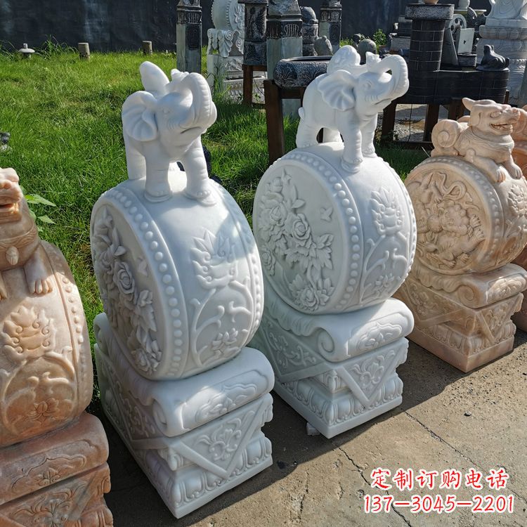 廊坊石雕门墩大象
