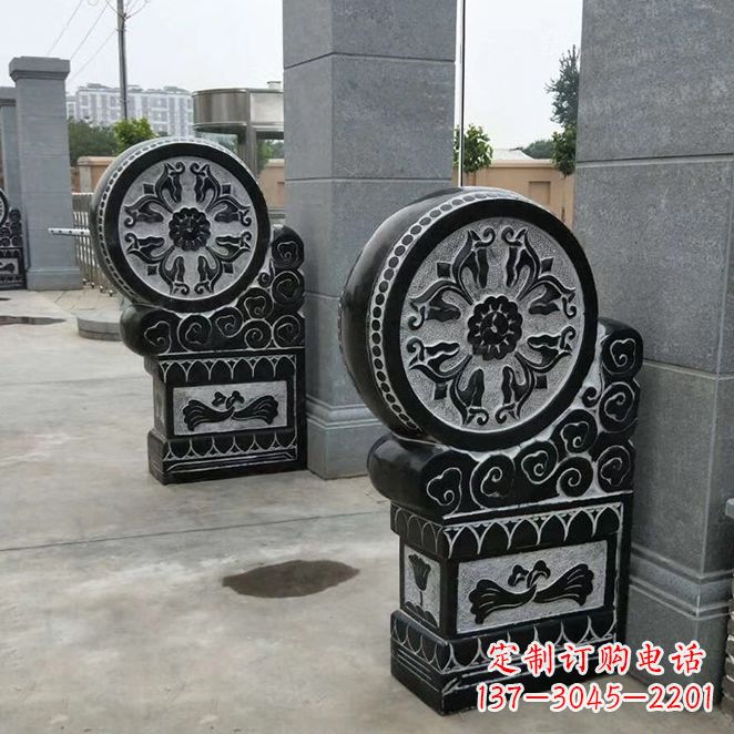 廊坊中领雕塑自主设计专业制作石雕门墩狮子,专…
