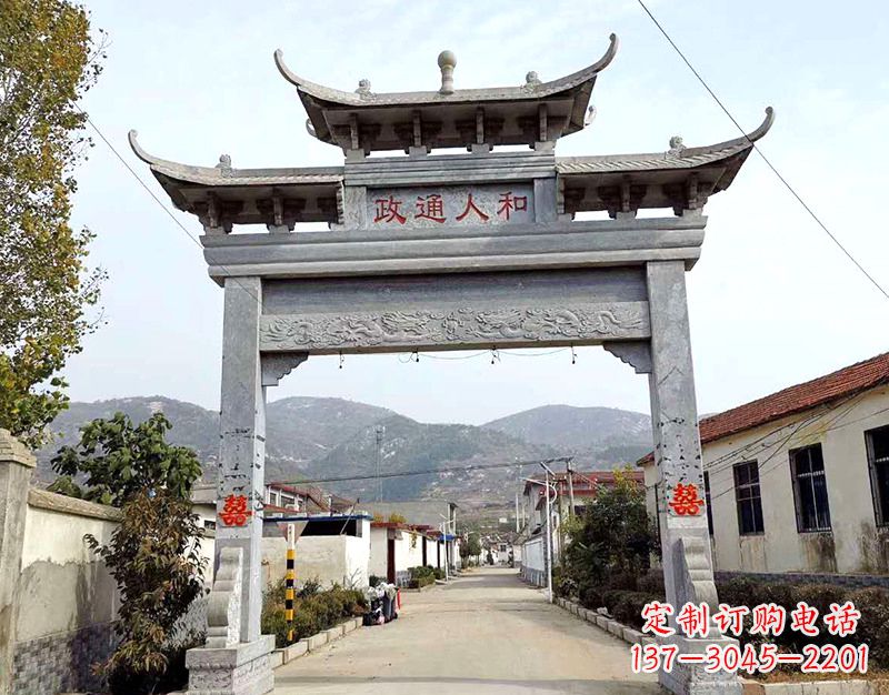廊坊全球领先的石雕牌楼雕塑定制服务