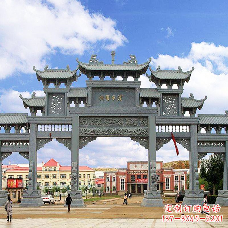 廊坊石雕牌坊-专业牌楼雕塑定制