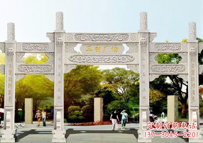 廊坊石雕牌坊雕塑,尊贵而独特