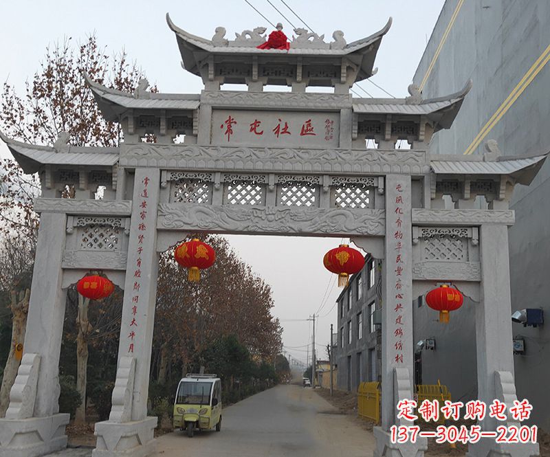廊坊石雕牌坊楼雕塑内容