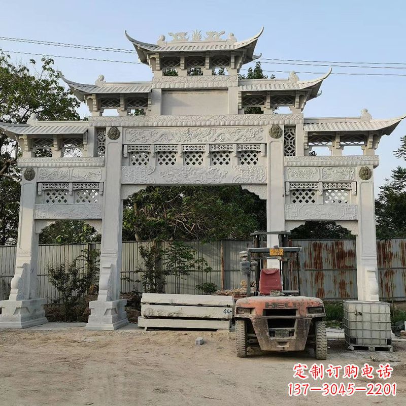 廊坊石雕牌坊楼兰雕塑产品介绍: