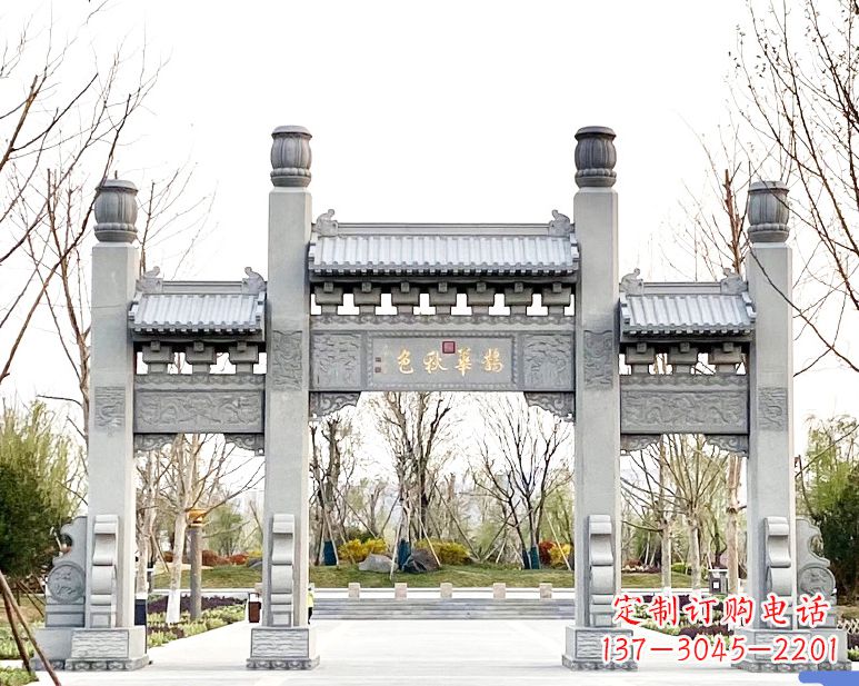 廊坊装饰你的屋外,选择领雕塑的石雕牌坊
