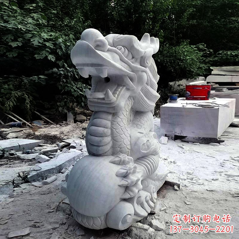 廊坊石雕喷水龙首雕塑