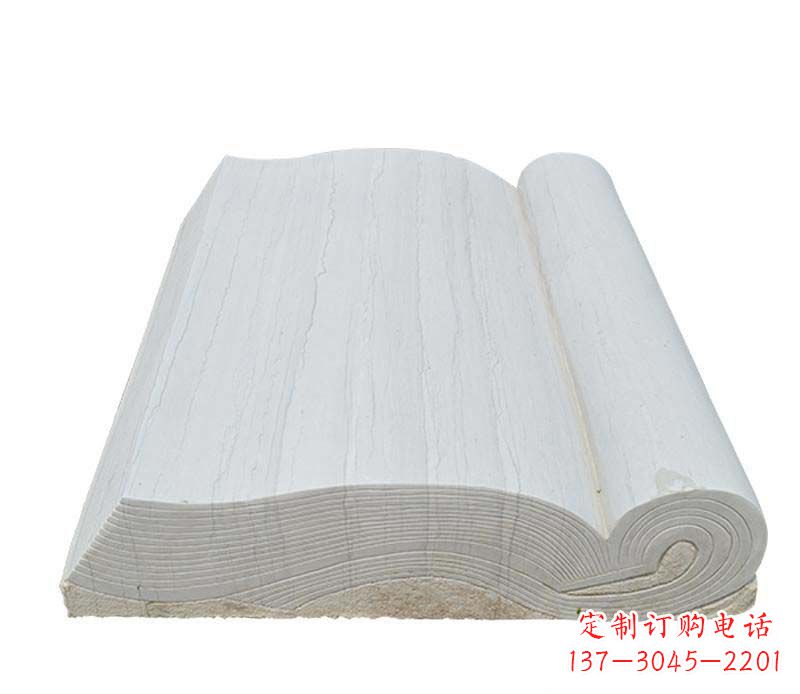 廊坊石雕无字书籍雕塑