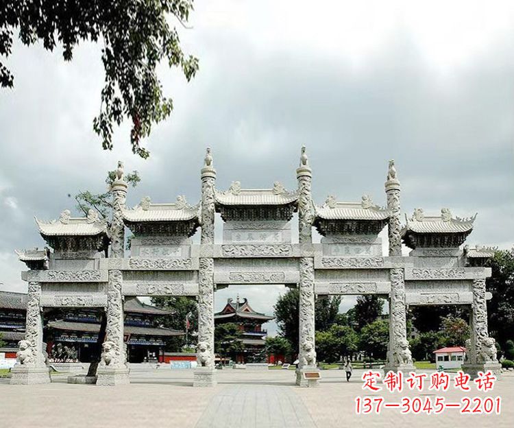 廊坊石雕五门牌坊