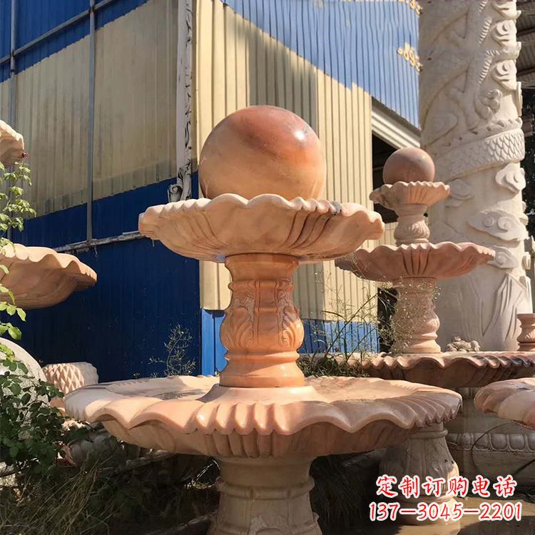廊坊石雕五福临门风水球