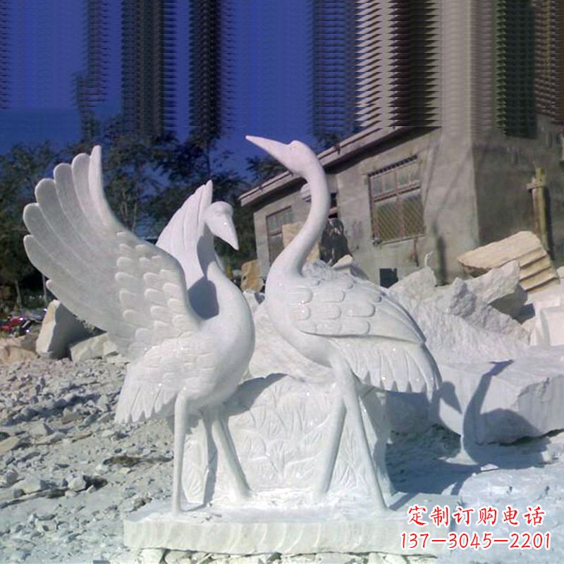 廊坊石雕仙鹤低头