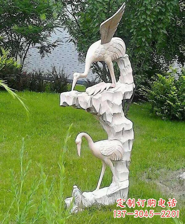 廊坊石雕仙鹤鲤鱼