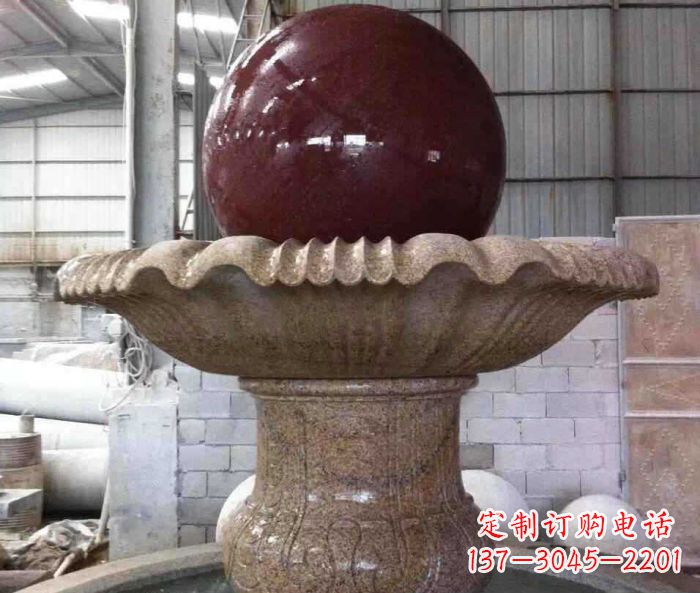 廊坊石来运转小型风水球喷泉石雕 (2)
