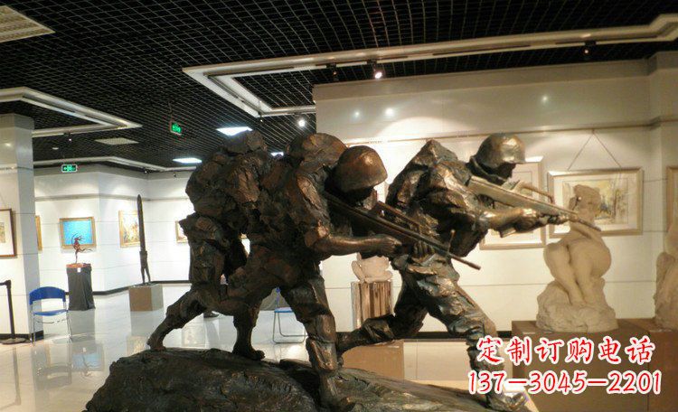 廊坊士兵突击战士铜雕