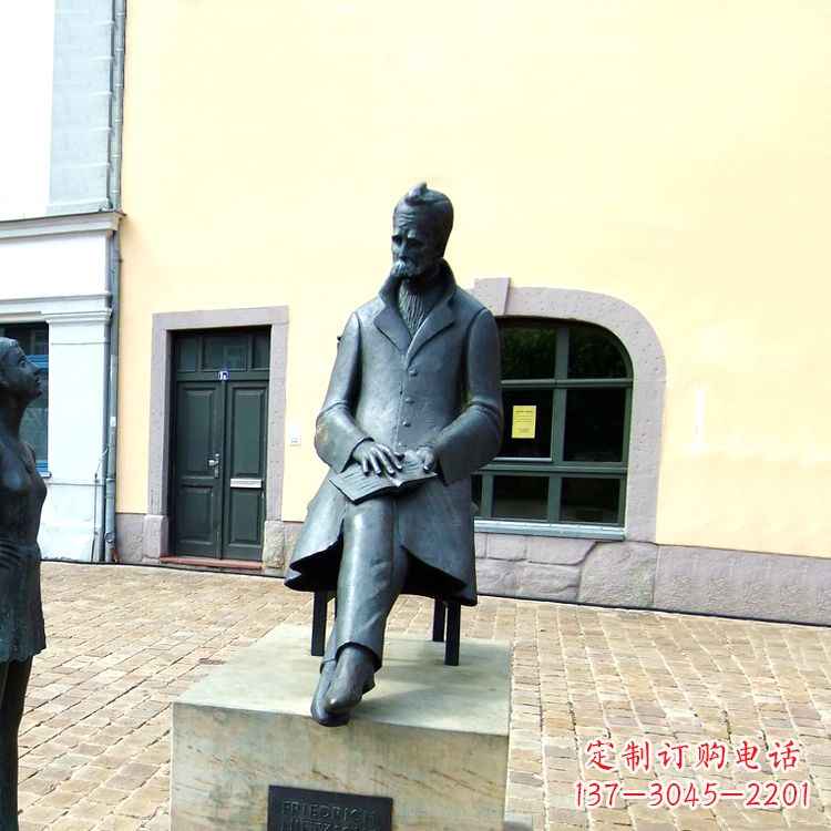 廊坊世界名人德国著名哲学家尼采铜雕景观雕塑
