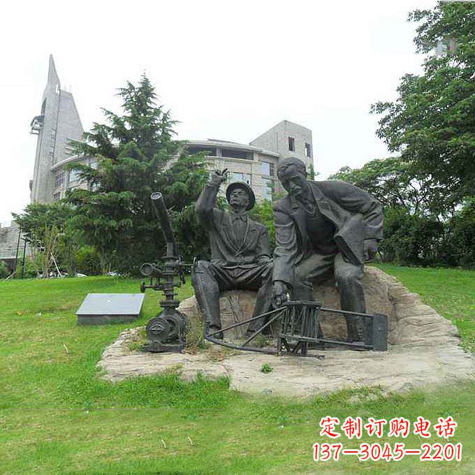 廊坊世界名人美国著名发明家莱特兄弟公园名人雕塑