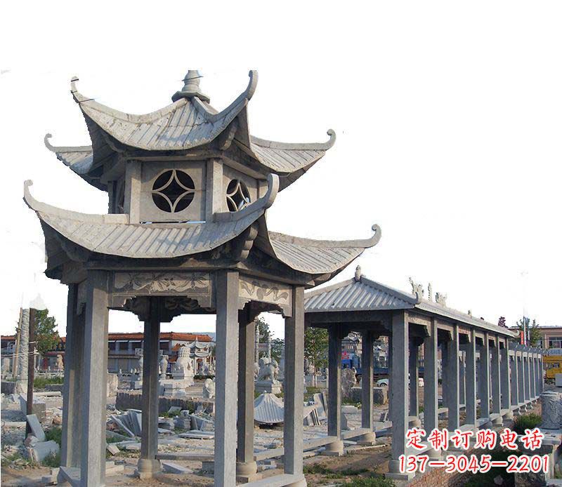 廊坊双层仿古凉亭石雕