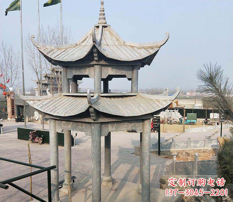 廊坊双层户外凉亭石雕