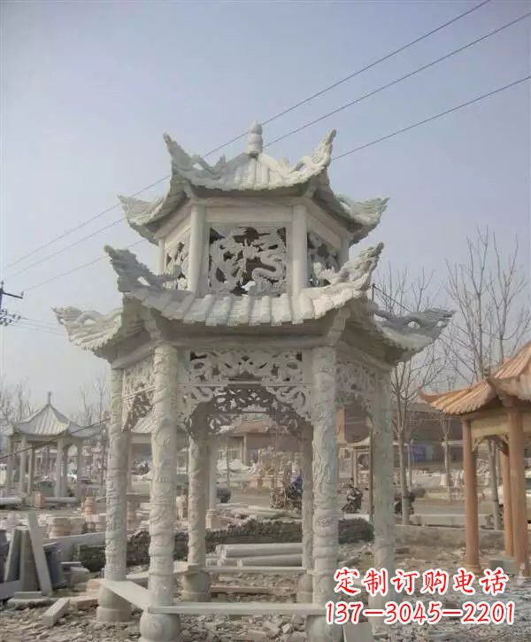 廊坊双层凉亭石雕