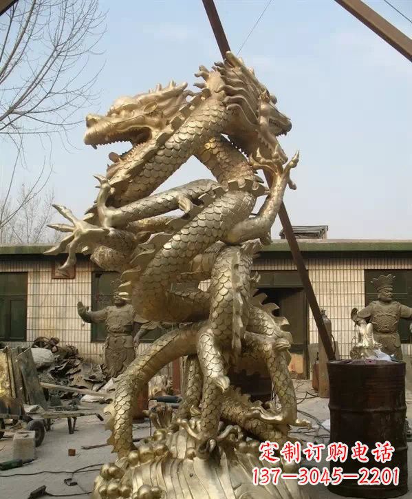 廊坊双龙铜雕