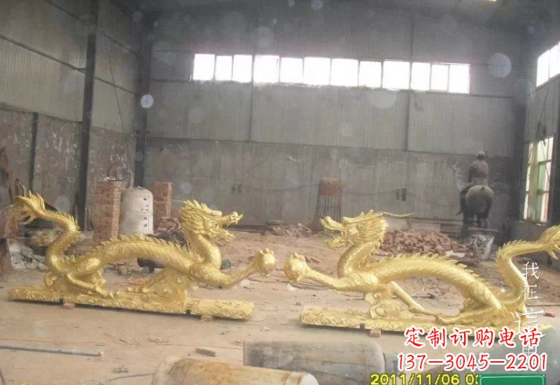廊坊双龙戏珠铜雕