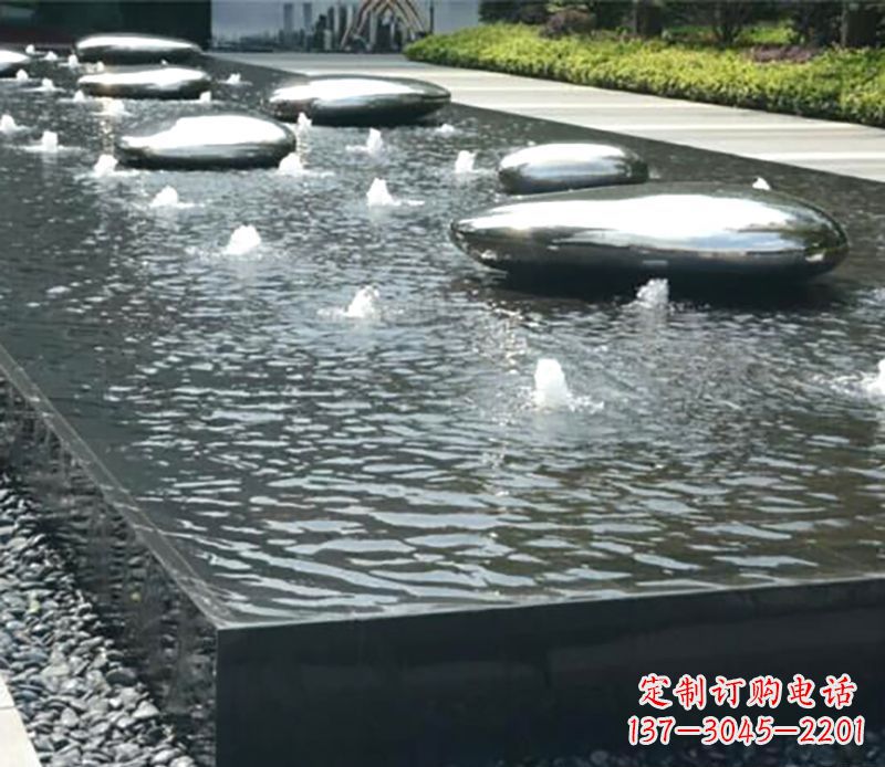廊坊水滴水池不锈钢雕塑