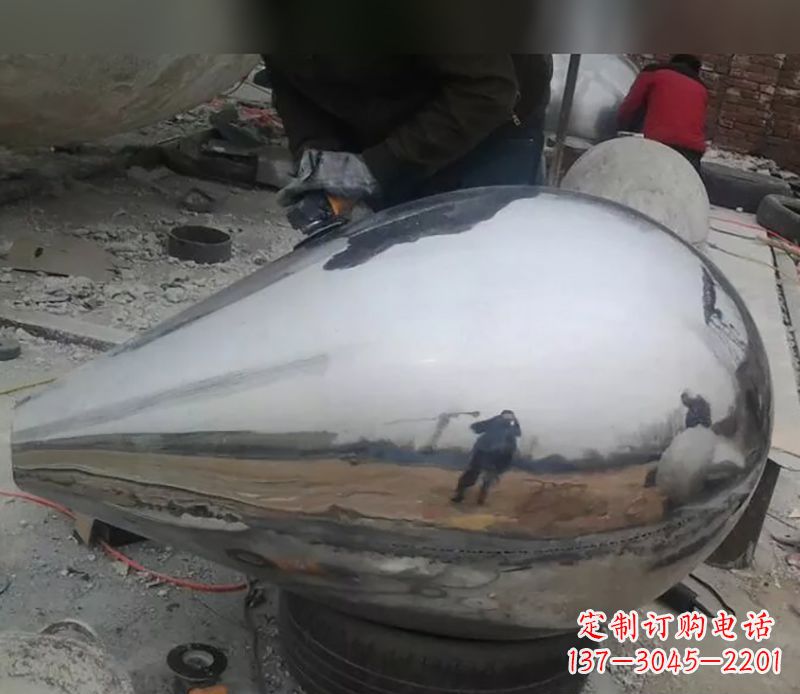 廊坊水滴不锈钢商场雕塑