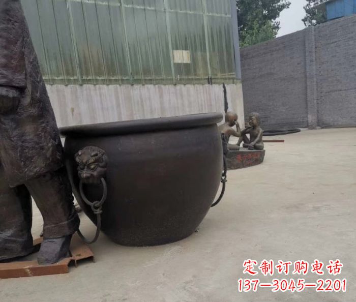 廊坊水缸铜雕塑 (2)