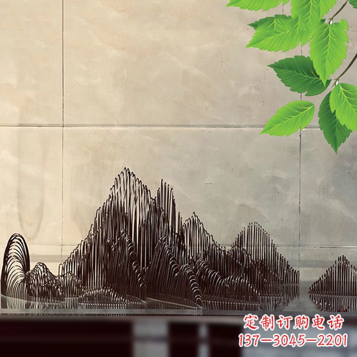 廊坊水景水池不锈钢假山雕塑
