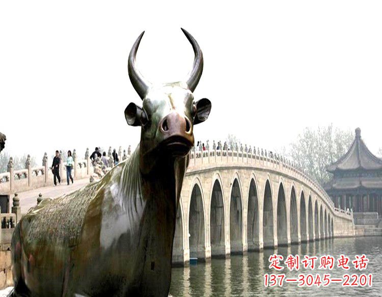 廊坊水牛铜雕景观