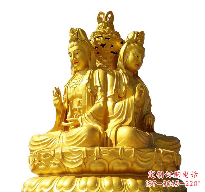 廊坊四面观音菩萨铜像