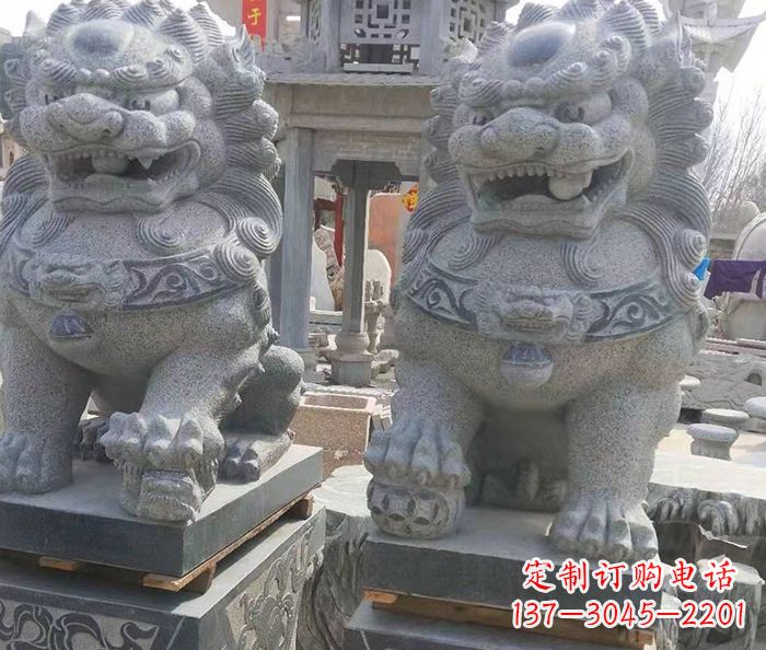 廊坊寺庙景观仿古石狮子 (3)