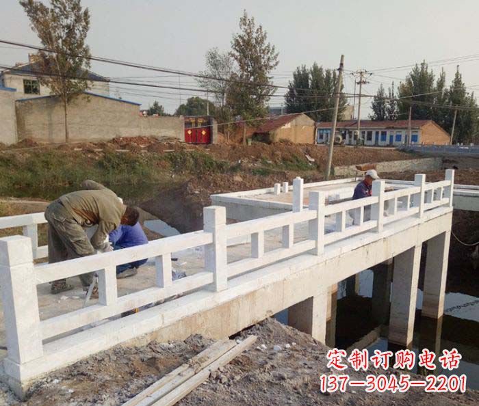 廊坊寺庙景观汉白玉栏板石雕