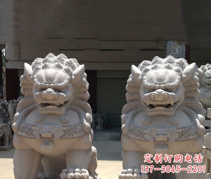 廊坊寺庙景观仿古镇宅石狮子