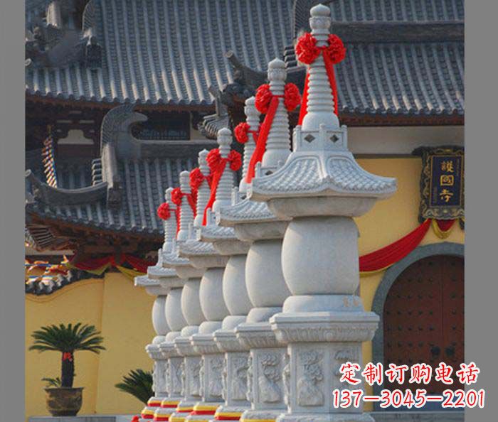 廊坊寺庙景观舍利塔石雕