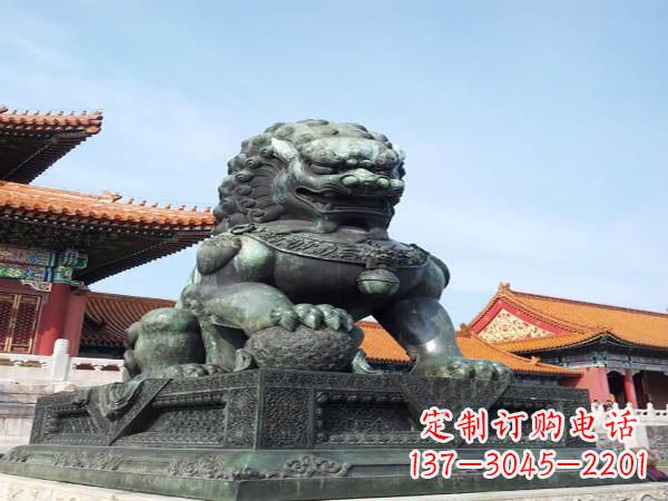 廊坊寺庙青铜狮子