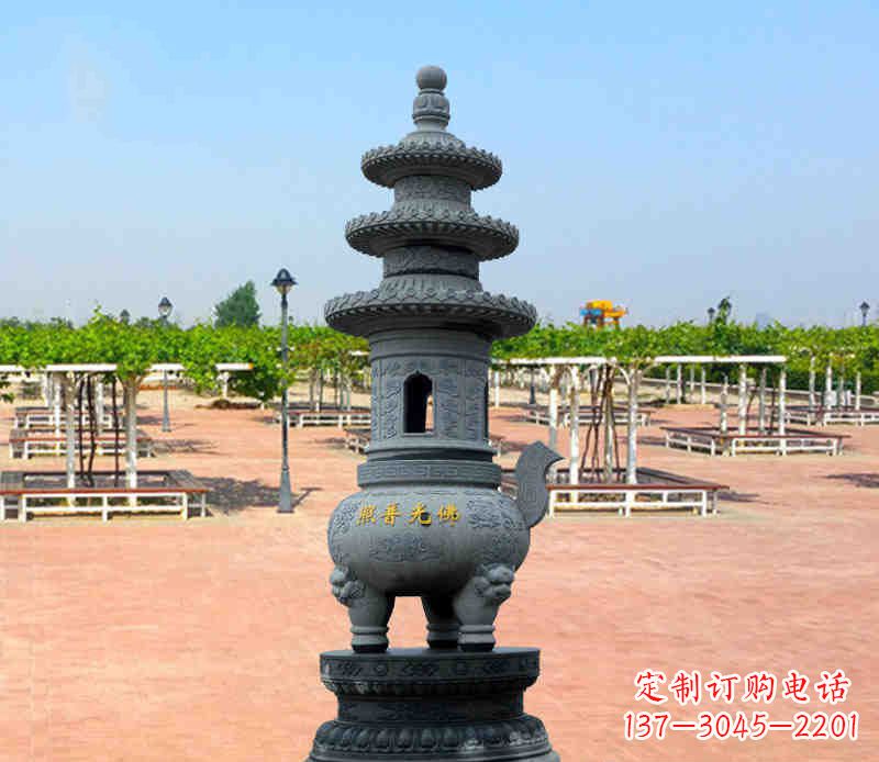 廊坊寺庙塔铜雕香炉