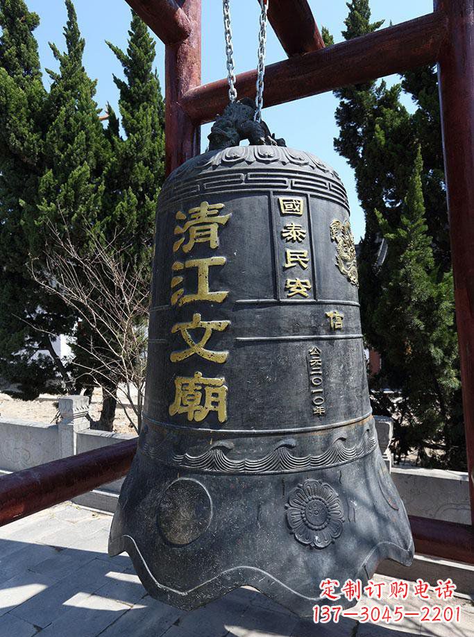 廊坊寺庙铜钟雕塑 (5)