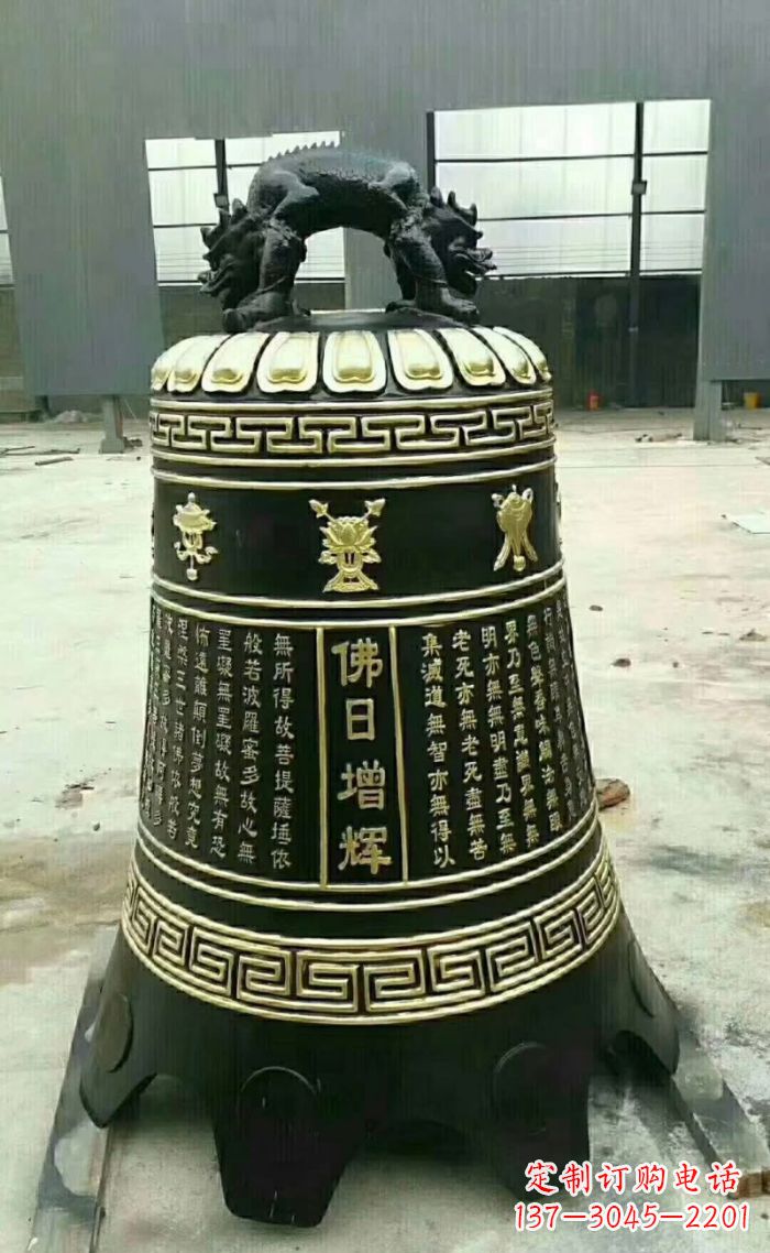 廊坊寺庙铜钟雕塑 (6)