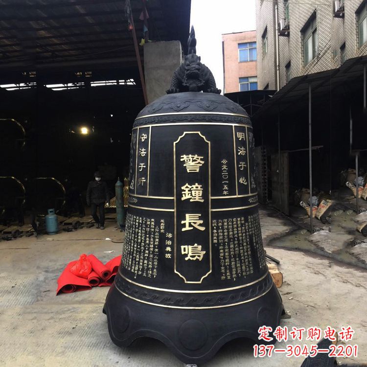 廊坊寺庙铜钟雕塑