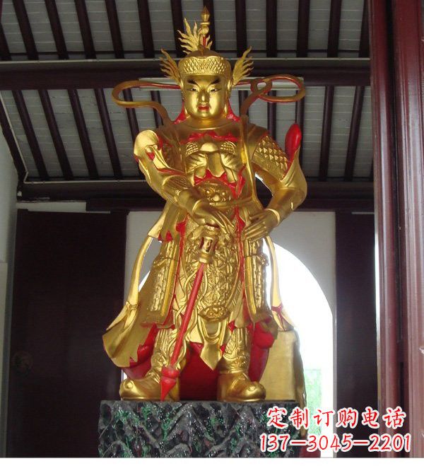 廊坊寺庙韦陀菩萨铜雕