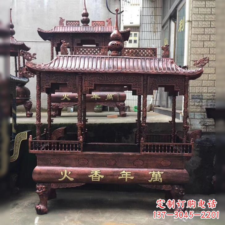廊坊寺庙香火香炉雕塑