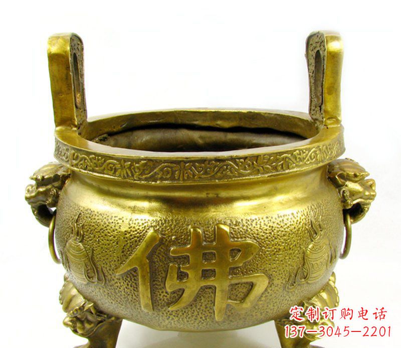 廊坊寺庙香炉铜雕 (6)