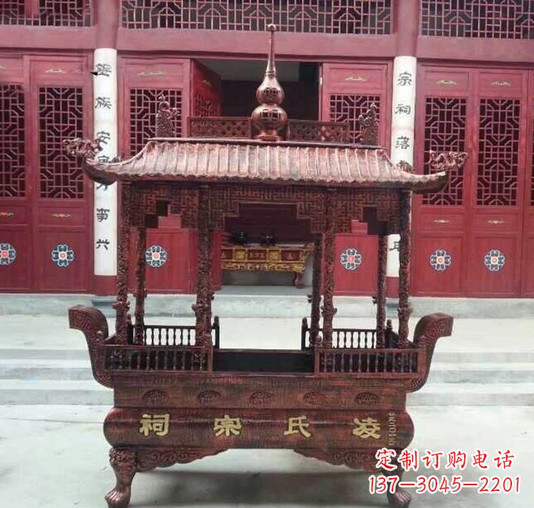 廊坊寺庙香炉铜雕