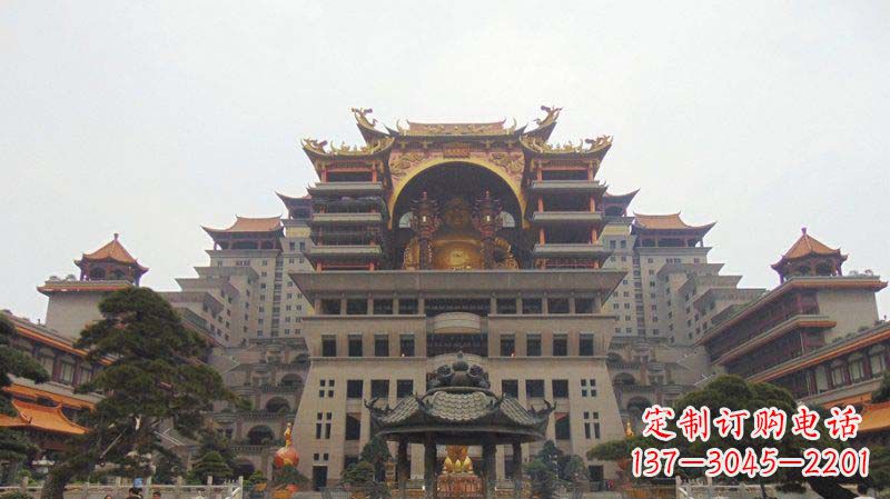 廊坊寺庙圆香炉铜雕