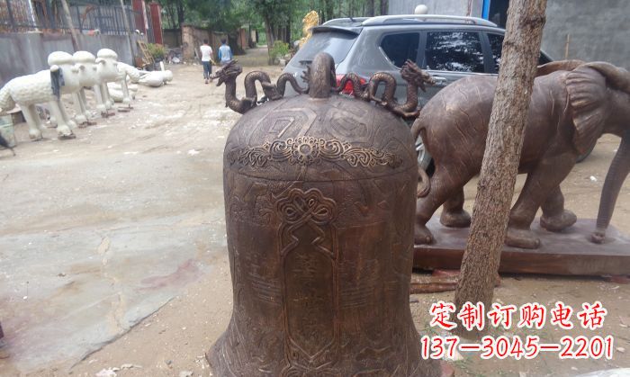 廊坊寺庙铸铜钟铜雕 (3)
