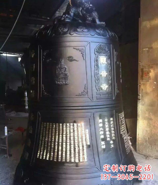 廊坊寺庙铸铜钟铜雕_1