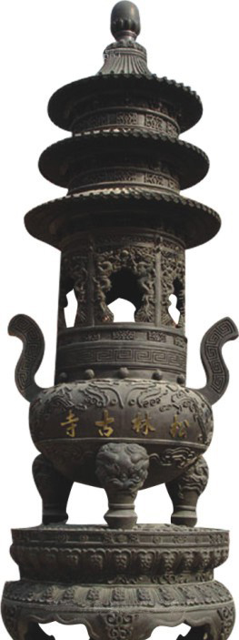 廊坊松林古寺铜香炉