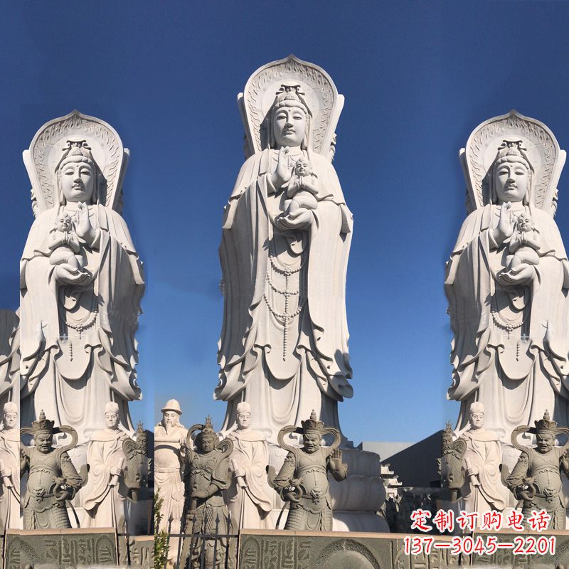 廊坊送子观音大型石雕塑
