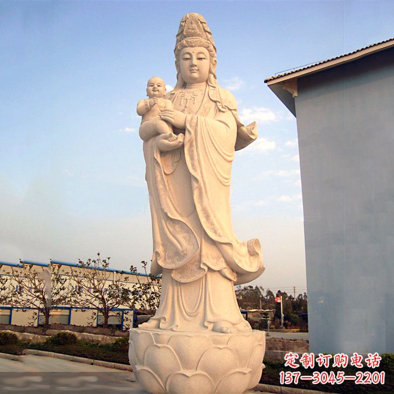 廊坊送子观音石雕